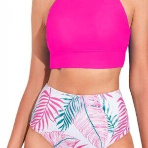 Conjunto de bikini de cintura alta